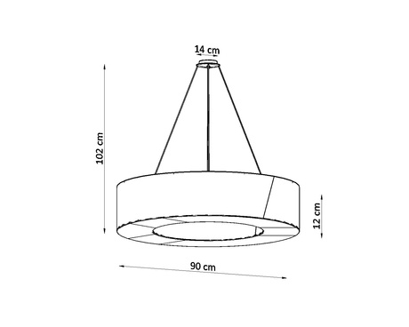 Candelabru SATURNO SLIM 90 alb + 8x bec LED E27 3000K cald 7.5W 620lm
