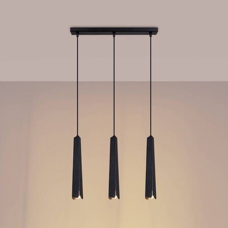 Lampă suspendată PRYSM 3L negru + 3x bec LED G9 4000K Cold 4.5W 460lm
