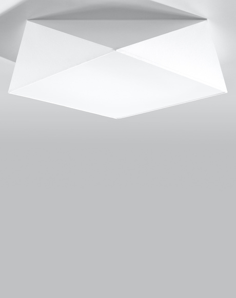 Plafonieră HEXA 45 WHITE + 3 becuri LED E27 4000K Cold 7.5W 650lm