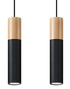 PABLO 2 lampă suspendată negru + 2x GU-10 3000K cald 7W bec LED 620lm
