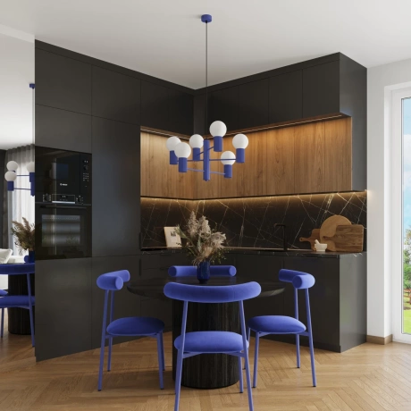 Candelabru HALO 6 ultramarin