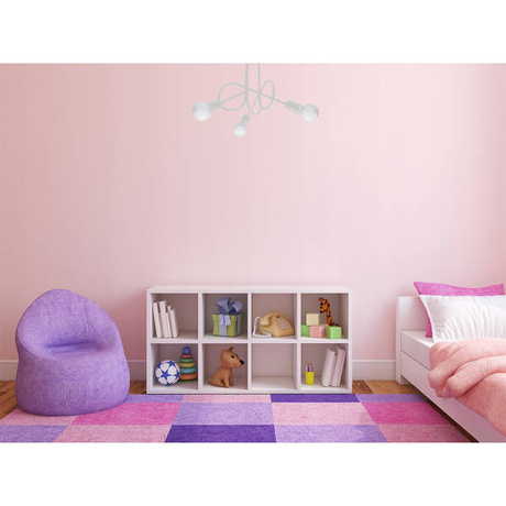 Candelabru SUPEŁ 3 alb + 3x bec LED E27 3000K cald 7,5W 620lm