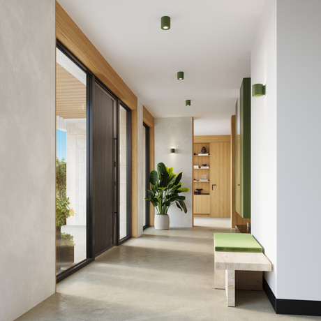 Plafonieră ORBIS beton verde măsliniu