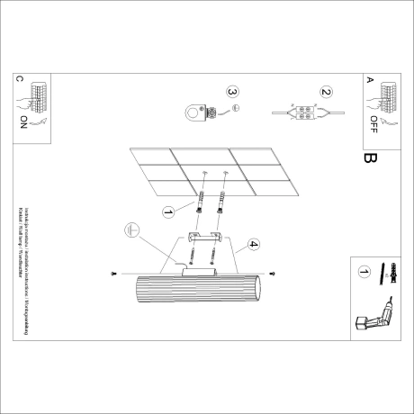 Lampă de perete KARBON 30 verde măsliniu