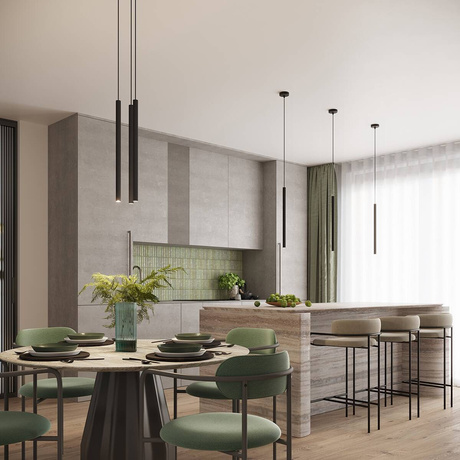 ARCHE 3P lampă suspendată negru + 3x bec LED G9 3000K Warm 4.5W 450lm