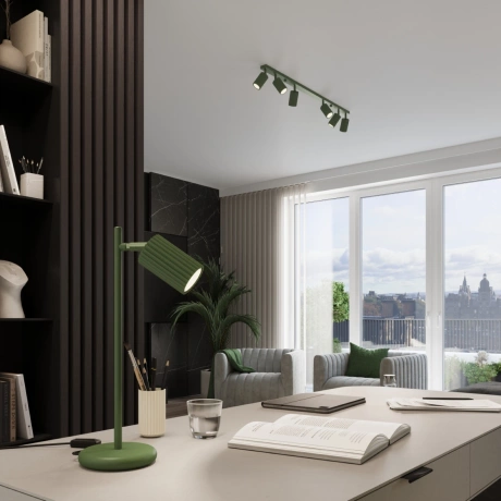 Lampă suspendată KARBON 1 verde măsliniu