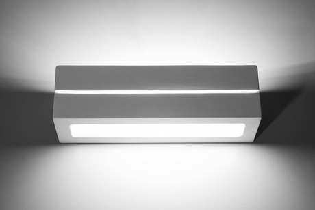 VEGA LINE lampă de perete ceramică albă + 1x bec LED E27 3000K Warm 7.5W 620lm