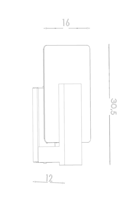 Lampă de perete LAPPO alb + 1x bec LED E14 3000K cald 7.5W 620lm