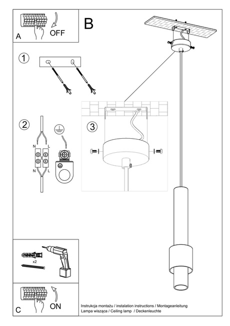 Lampa wisząca SHIRAZ biała