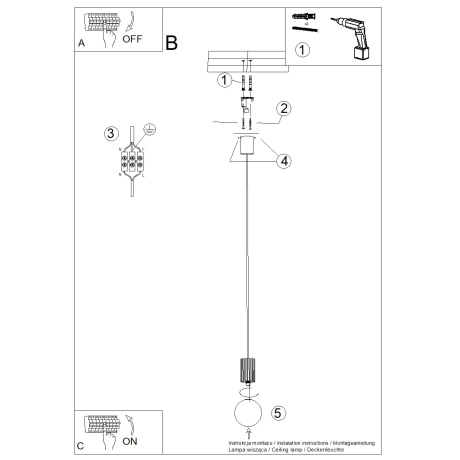 Lampă suspendată HALO 1 burgundy