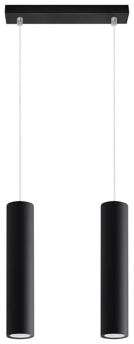 LAGOS 2 lampă suspendată negru + 2x GU-10 LED bec 4000K rece 7W 630lm
