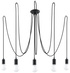 EDISON 5 lampă suspendată neagră + 5x bec LED E27 3000K Warm 7,5W 620lm