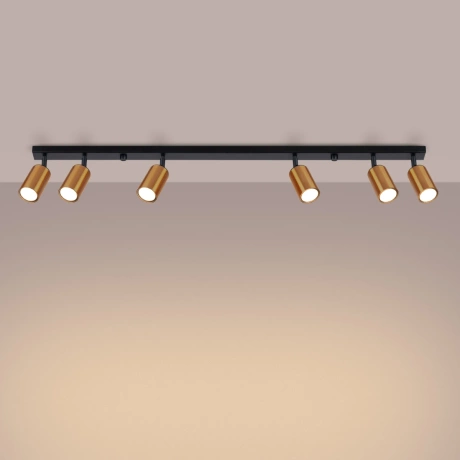 Plafonieră WINX 6L negru/cooper