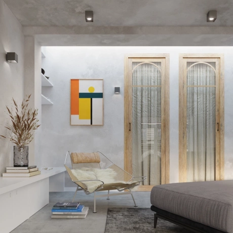 Plafonieră QUAD 1 antracit