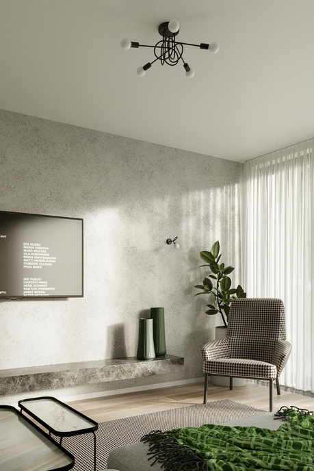 Candelabru SUPEŁ 5 negru + 5X bec LED E27 3000K 7W 760lm