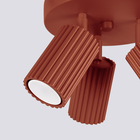 Plafonieră KARBON 3P roșu ocru