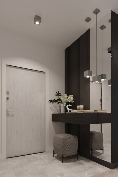 Lampă suspendată QUAD 1 gri + 1x bec LED GU-10 4000K rece 7W 630lm