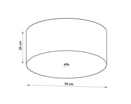Plafonieră OTTO 70 alb + 6x bec LED E27 4000K rece 7.5W 650lm