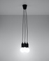 DIEGO 3 lampă suspendată negru + 3x bec LED E27 4000K rece 7,5W 650lm