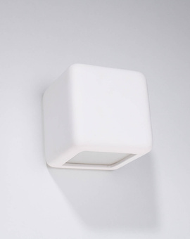 NESTA lampă de perete ceramică albă + 1x bec LED E27 3000K Warm 7.5W 620lm