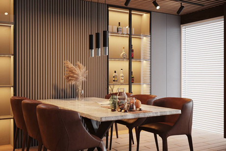 LOOPEZ lampă de perete negru / crom + 2x bec LED GU-10 3000K cald 7W 620lm