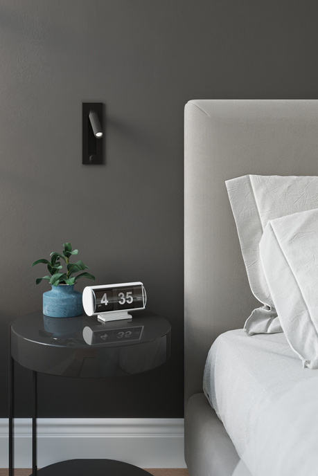 ENIF lampă de perete negru + 1x bec LED G9 4000K rece 4,5W 530lm