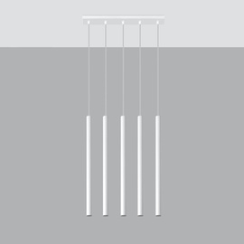 Lampă suspendată PASTELO 5 alb