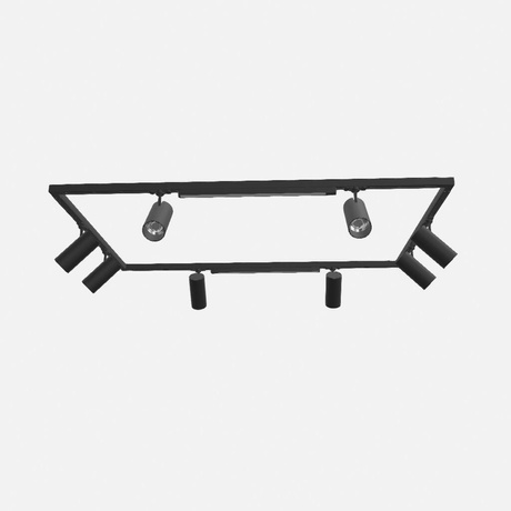 Plafonieră, 10 spoturi, sistem 3-rail, REO/LUCIE negru LED 272W 4000K