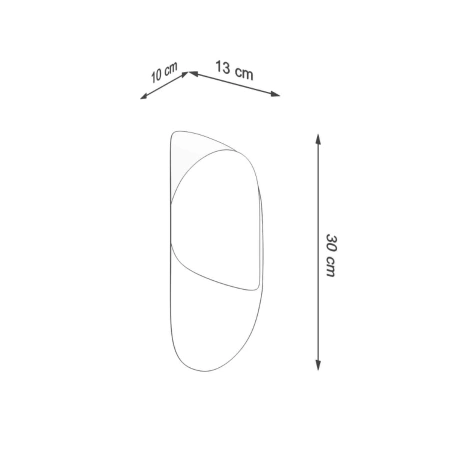 Lampă de perete TEAR negru