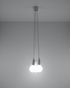 DIEGO 3 lampă suspendată alb + 3x bec LED E27 4000K rece 7,5W 650lm