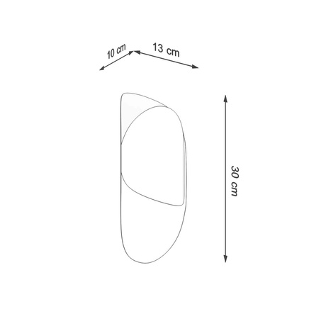 TEAR lampă de perete alb + 1x bec LED G9 4000K rece 4,5W 530lm