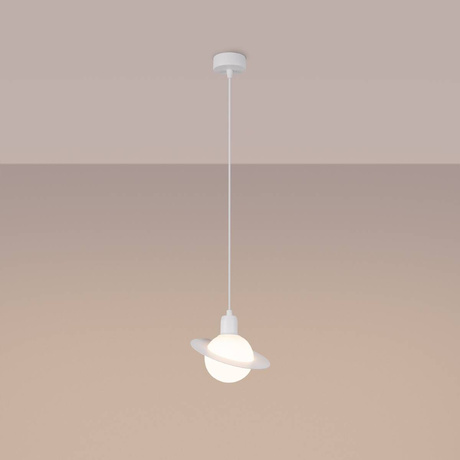 Lampă suspendată HYPERION 1 alb + 1x bec LED G9 4000K rece 4,5W 460lm