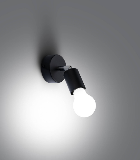 Lampă de perete FORNES 1 negru + 1x bec LED E27 3000K Warm 7.5W 620lm