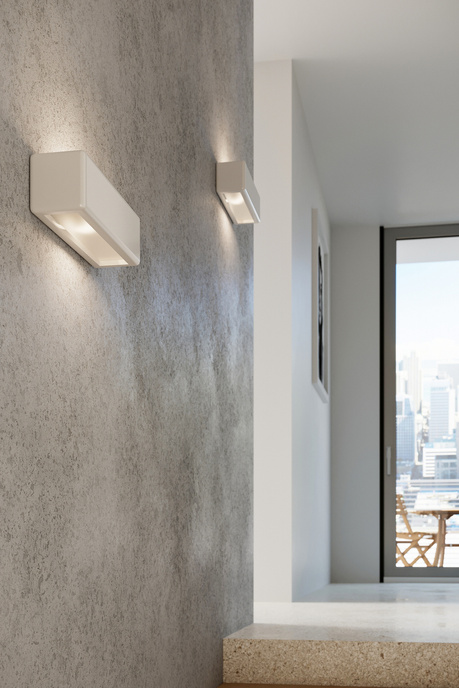 Aplică ceramică SUBANI alb + 1x bec LED E27 3000K cald 7.5W 620lm