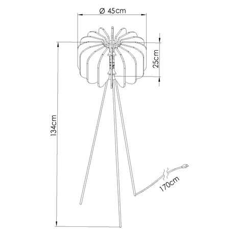 Lampă de podea MULA 45 bej