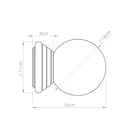 Lampă de perete ZORI peach IP44