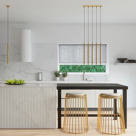 Lampă suspendată PASTELO 5P aur