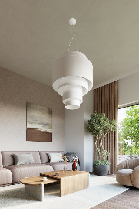 Candelabru REFLEXION 80 alb + 7x bec LED E27 3000K cald 7.5W 620lm