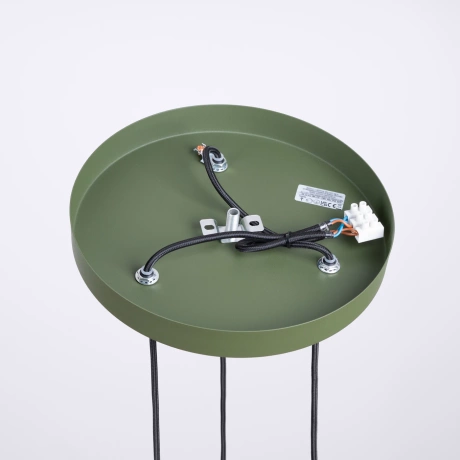 Lampă suspendată HALO 3P verde măsliniu