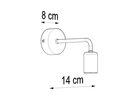 DUOMO lampă de perete + 1x bec LED E27 4000K rece 7.5W 650lm