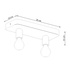 Plafonieră TAVO 2 + 2x bec LED E27 3000K Warm 7.5W 620lm