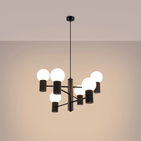 Candelabru HALO 6 negru