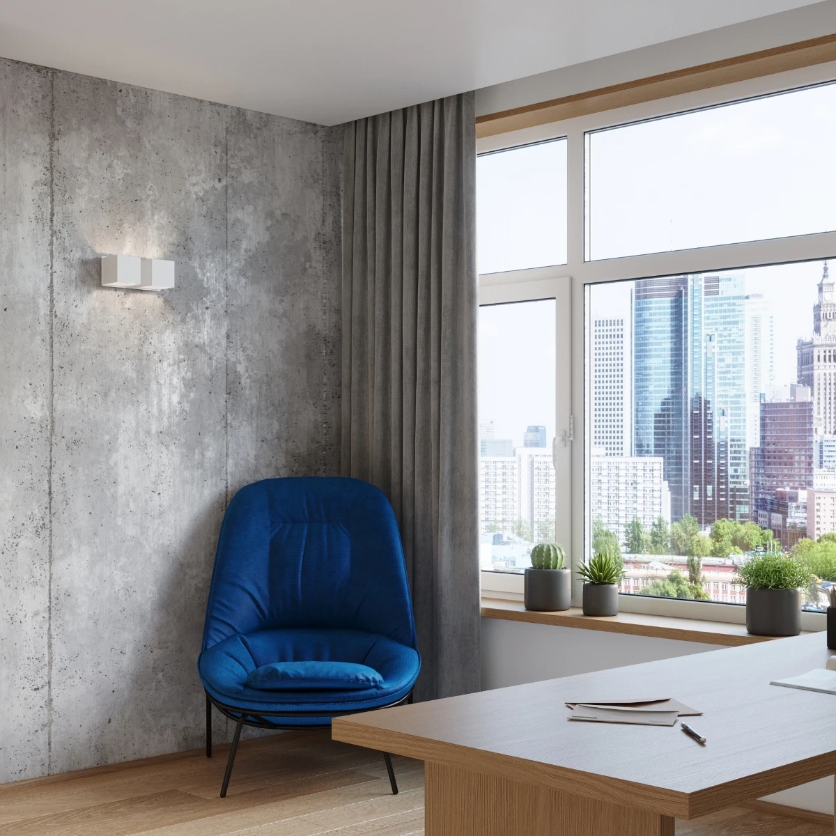 Lampă de perete QUAD 2 alb