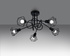 Candelabru ARTEMIS 5S negru + 5x bec LED E14 4000K rece 7.5W 680lm