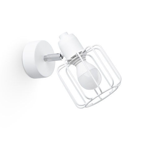 BELUCI 1 lampă de perete alb + 1x bec LED E14 4000K rece 7,5W 680lm