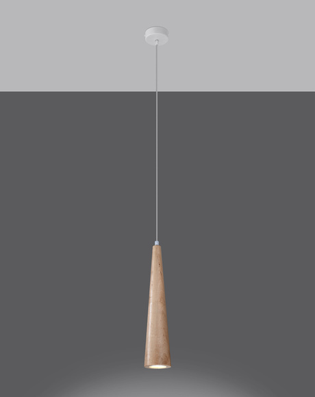 SULA 1 lampă suspendată din lemn natural + 1x GU-10 4000K rece 7W 630lm bec LED