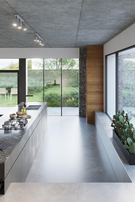 Plafonieră MERIDA 4 gri + 4x bec LED GU-10 3000K Warm 7W 620lm