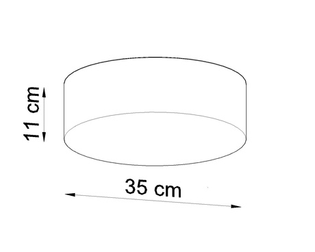 Plafonieră ARENA 35 GREY + 2 becuri LED E27 3000K Warm 7.5W 620lm