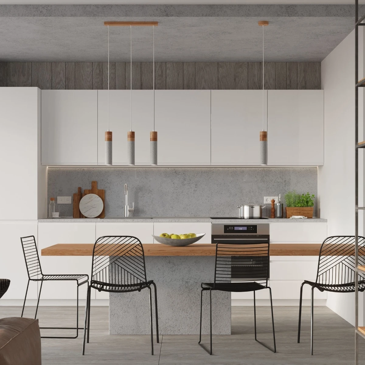 Lampă suspendată ZANE 3 gri