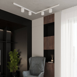 Plafonieră, 4 spoturi, sistem de șine trifazat, ORBIS